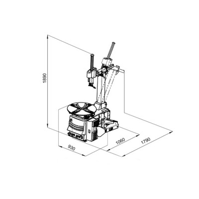 Шиномонтажный станок 10-25" 380V ширина диска 3-15" M&B Engineering TC 722PG