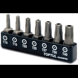 Набір біт TORX з отвором TOPTUL 1/4" 7 од. (T10-T40) GAAV0703