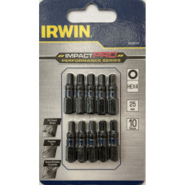 Біта IMPACT PRO 1/4"/25мм HEX4 10шт, IRWIN