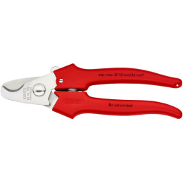 Ножиці для різання кабелів, діаметр 10мм / 24мм², 165мм KNIPEX 95 05 165, хромовані