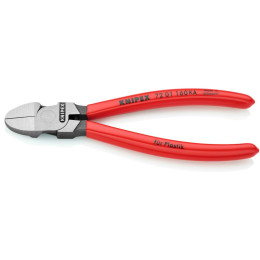 Кусачки бокові (бокорізи) для пластмаси, 160мм KNIPEX 72 01 160 KA, фосфатовані