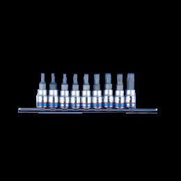 Набор TORX 1/4" 9 ед. в держателе T8-T40 с отверстием (на планке)