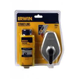 Шнур розміточний  30м/100', + Крейда для розмітки синя 113г, IRWIN