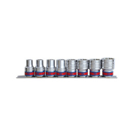 Набір торцевих головок 1/2", шестигранні, 3/8"-7/8", 8 одиниць на планці