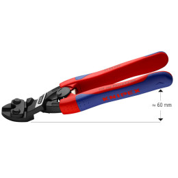 Болторіз компактний зігнутий під кутом, діаметр 6,0мм CoBolt KNIPEX 71 22 200, фосфатований