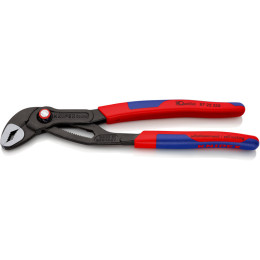 Кліщі сантехнічні переставні, діаметр 50мм Cobra QuickSet KNIPEX 87 22 250 (з автоспуском) фосфатовані