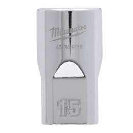 Головка торцева хромована 1/2'' 6гр. MILWAUKEE, 15мм