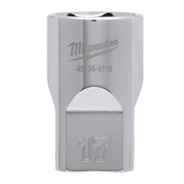Головка торцева хромована 1/2'' 6гр. MILWAUKEE, 17мм
