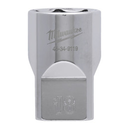 Головка торцева хромована 1/2'' 6гр. MILWAUKEE, 18мм
