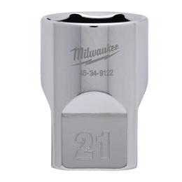 Головка торцева хромована 1/2'' 6гр. MILWAUKEE, 21мм