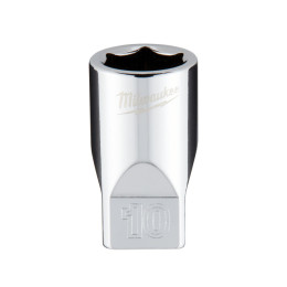 Головка торцева хромована 1/4'' 6гр. MILWAUKEE, 10мм