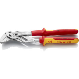 Кліщі переставні-гайковий ключ, діаметр 52мм VDE KNIPEX 86 06 250 SB, хромовані