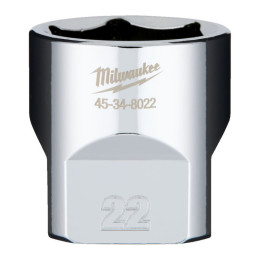 Головка торцева хромована 3/8'' 6гр. MILWAUKEE, 22мм