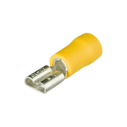 Гильзы флажковые изолированные 6,3х0,8мм KNIPEX 97 99 022, (4,0-6,0мм²) (100шт), желтые