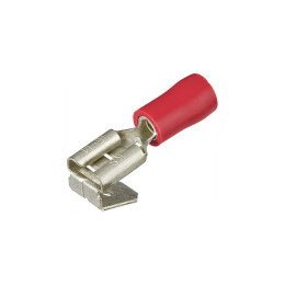 Гильзы флажковые изолированные с отводом 6,3х0,8мм KNIPEX 97 99 090, (0,5-1,0мм²) (100шт), красные