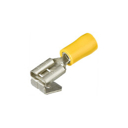Гильзы флажковые изолированные с отводом 6,3х0,8мм KNIPEX 97 99 092, (4,0-6,0мм²) (100шт), желтые