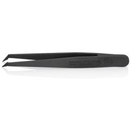 Пинцет пластиковый антистатический KNIPEX, 92 09 03 ESD, вигнутий під кутом 45°