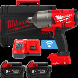 Гайковерт акумуляторний безщітковий 3/4'' MILWAUKEE, M18 ONEFHIWF34-502X, 2034Нм, з кільцем (зарядний пристрій M12-18 FC, 2 акум