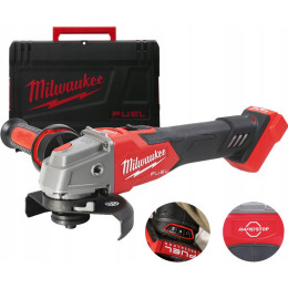 Шліфмашина кутова акумуляторна безщіткова MILWAUKEE, M18 FSAGV125XB-0X, 1200 Вт, діаметр 125мм (каркас, антивібраційна бічна рук