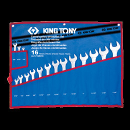 Набір ключів комбі 16 шт. в чохолі із терилену KING TONY