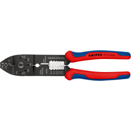 Кліщі для опресування, різання та зачистки 230мм KNIPEX 97 21 215 B, фосфатовані
