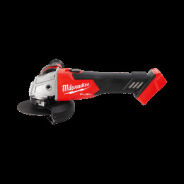 Шліфмашина кутова акумуляторна безщіткова MILWAUKEE, M18 FSAG125X-0, діаметр 125мм (каркас, антивібраційна бічна рукоятка, захис