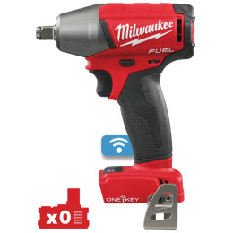 Гайковерт акумуляторний безщітковий 1/2'' MILWAUKEE M18 ONEIWF12-0, 300Нм, з кільцем (каркас)