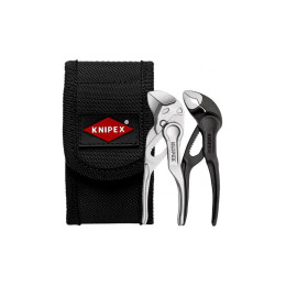 Набор клещей сантехнических переставных в кобуре Cobra KNIPEX 00 20 72 V04 XS, (2шт) хром/фосфат