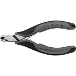 Кусачки торцеві для електроніки KNIPEX 64 32 120 ESD