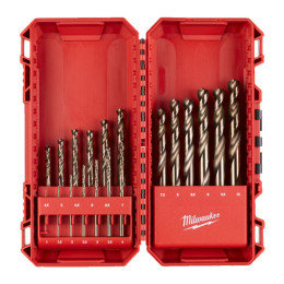 Набір свердел по металу кобальтовых HSS-Co PACKOUT MILWAUKEE, DIN338, (діаметри 1/1,5/2/2,5/3/3,5/ 4/4,5/5/5,5/ 6/6,5/7/7,5/8/ 8