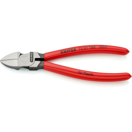 Кусачки бокові (бокорізи) для пластмаси, 160мм KNIPEX 72 01 160 SB, фосфатовані