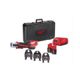 Обтискач гідравлічний акумуляторний для труб MILWAUKEE, M12 HPT-202C Geberit Mapress Set (зарядний пристрій С12 С, 2 акумулятори