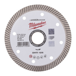 Диск алмазний Speedcross MILWAUKEE DHTI 125, діаметр 125мм  (керамічна плитка/чистий різ)