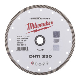 Диск алмазний Speedcross MILWAUKEE DHTI 230, діаметр 230мм  (керамічна плитка/чистий різ)