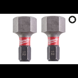 Біта SHOCKWAVE MILWAUKEE, Hex12, 25мм, (2шт) (замена 4932500385)