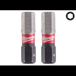 Біта SHOCKWAVE MILWAUKEE, Hex6, 25мм, (2шт) (заміна на 4932500382)