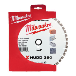 Диск алмазний Speedcross MILWAUKEE XHUDD 350, діаметр 350мм (залізобетон, граніт, цегла)