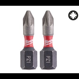Біта SHOCKWAVE MILWAUKEE, PZ1, 25мм, (2шт) (заміна на 4932500355)