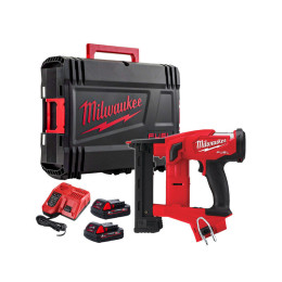Степлер скобозабивний акумуляторний завужений безщітковий MILWAUKEE, M18 FNCS18GS-202X, скоба 9,5-38мм (зарядний пристрій M12-18