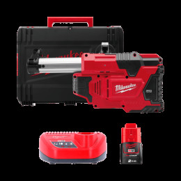 Система видалення пилу для перфораторів акумуляторна MILWAUKEE, M12 DE-201X (зарядний пристрій С12 С, 1 акумулятор М12 В2 2Аг, H