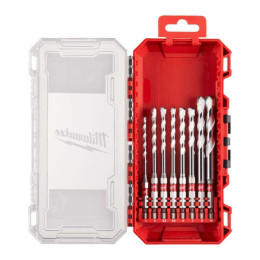 Набір свердел універсальних SHOCKWAVE HEX PACKOUT MILWAUKEE, (діаметри 4/5/5,5/5,5/6/7/8/10мм) (8шт) пластиковий кейс