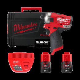Шуруповерт ударний гідравлічний акумуляторний безщітковий 1/4'' HEX MILWAUKEE, M12 FQID-202X, 50Нм (зарядний пристрій С12 С, 2 а