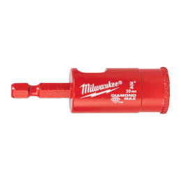Коронка алмазна Diamond Plus/Max MILWAUKEE, діаметр 20,0мм (1/4'' Hex) (свердління з водою)