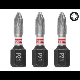 Біта SHOCKWAVE MILWAUKEE, PZ1, 25мм, (3шт)