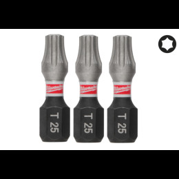 Біта SHOCKWAVE MILWAUKEE, TX25, 25мм, (3шт)