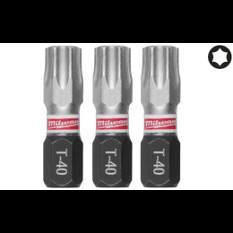Біта SHOCKWAVE MILWAUKEE, TX40, 25мм, (3шт)