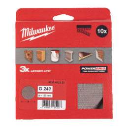 Сітка шліфувальна PG Mesh HL MILWAUKEE, діаметр 150мм, зерно 240, (10шт)