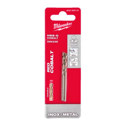 Свердло по металу HSS-Co MILWAUKEE DIN338, діаметр 3,2х65х36мм, (2шт)