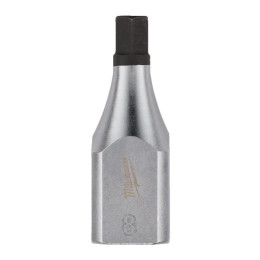 Головка торцева хромована 1/2'' MILWAUKEE з бітою Hex, 8мм