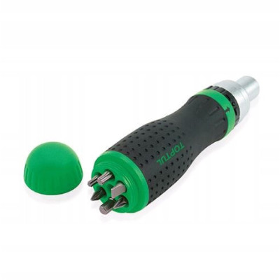Трещоточная викрутка-бітотримач 1/4" TOPTUL 19-в-1 GAAR1002